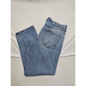 CE Schmidt Workwear Mens Light Wash Straight Leg Denim Jeans Blue Size 36x30